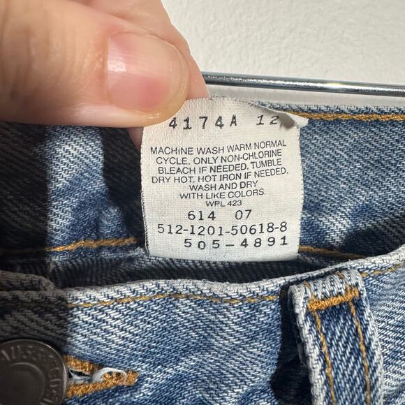 Levi's 505 Regular Fit Straight Vintage Jean Men 33x30 Blue Light Wash Cotton - Picture 11 of 13